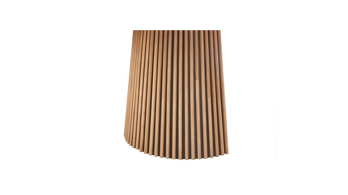 Ada - Table à Manger Ronde Extensible en 4 à 8 Personnes - 120/200 cm - Bois