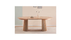 Ada - Table à Manger Ronde Extensible en 4 à 8 Personnes - 120/200 cm - Bois