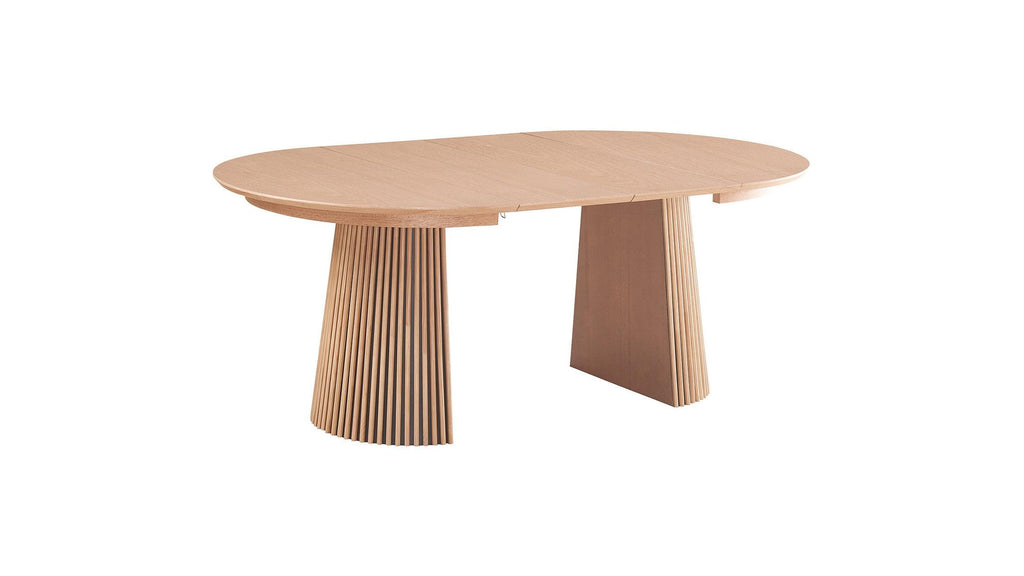 Ada - Table à Manger Ronde Extensible en 4 à 8 Personnes - 120/200 cm - Bois