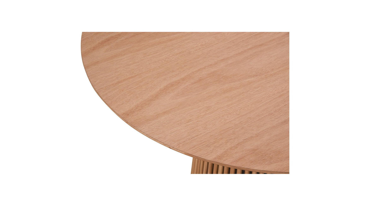 Ada - Table à Manger Ronde Extensible en 4 à 8 Personnes - 120/200 cm - Bois