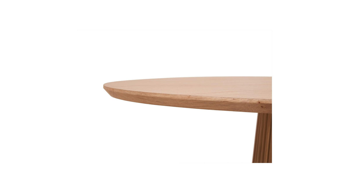 Ada - Table à Manger Ronde Extensible en 4 à 8 Personnes - 120/200 cm - Bois