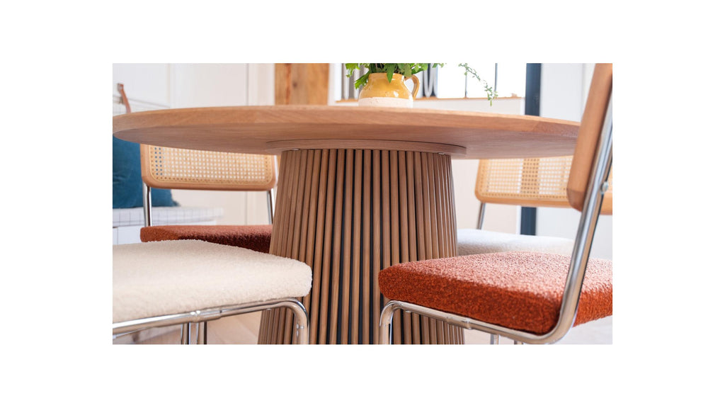 Ada - Table à Manger Ronde en 4 Personnes - Diamètre 120 cm - Bois