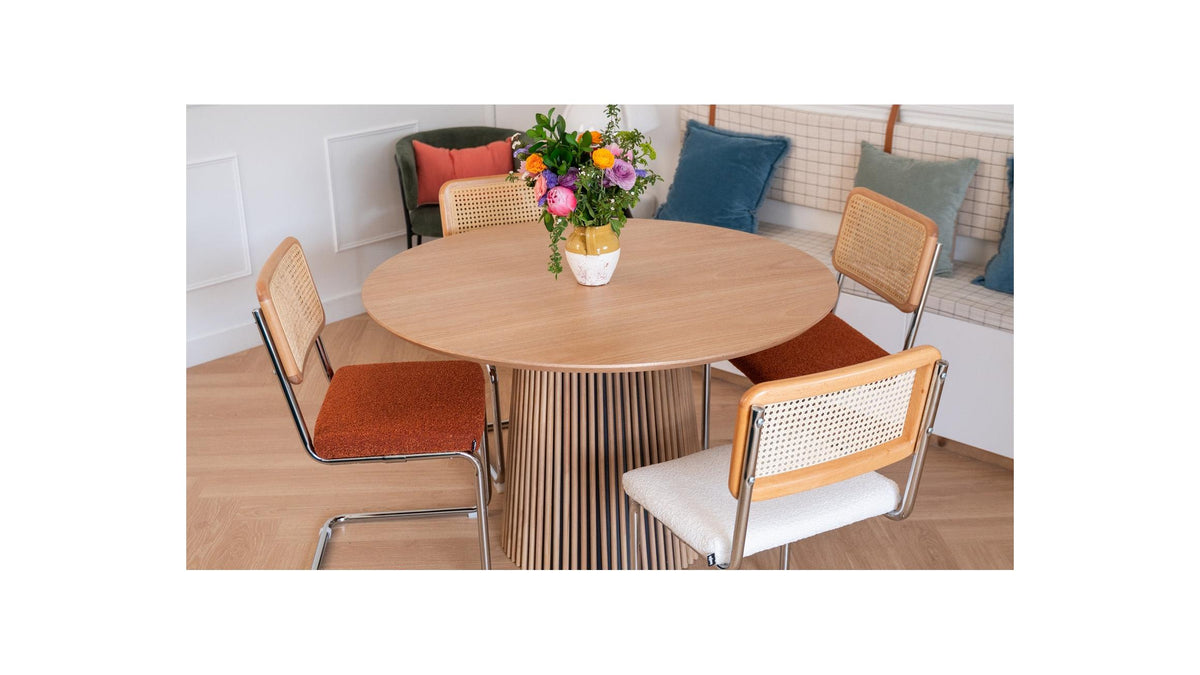 Ada - Table à Manger Ronde en 4 Personnes - Diamètre 120 cm - Bois