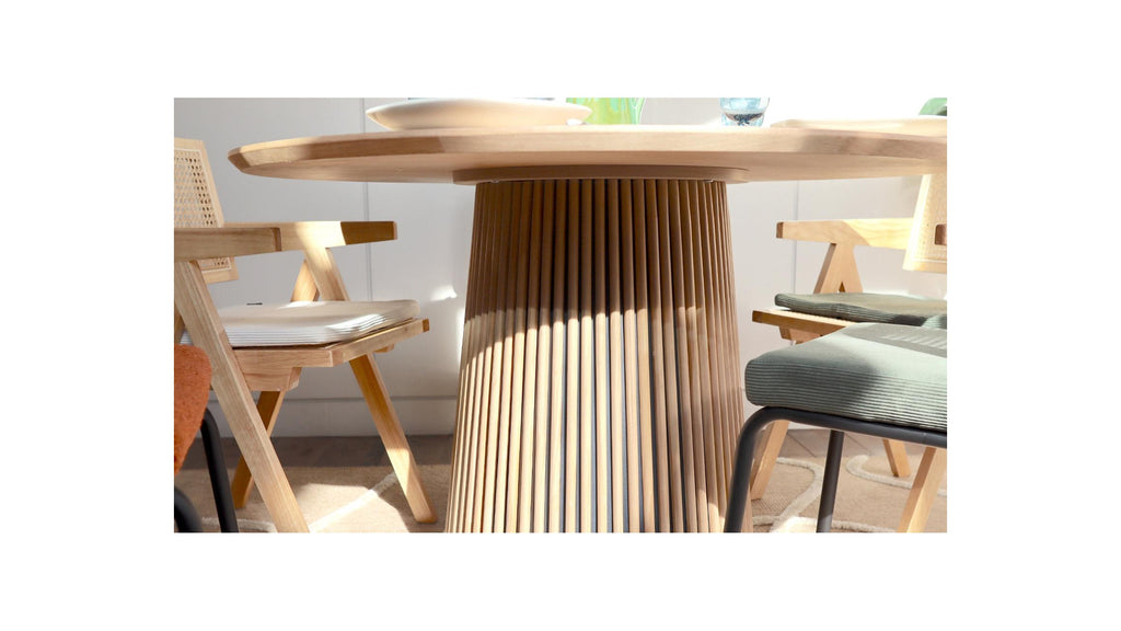 Ada - Table à Manger Ronde en 4 Personnes - Diamètre 120 cm - Bois
