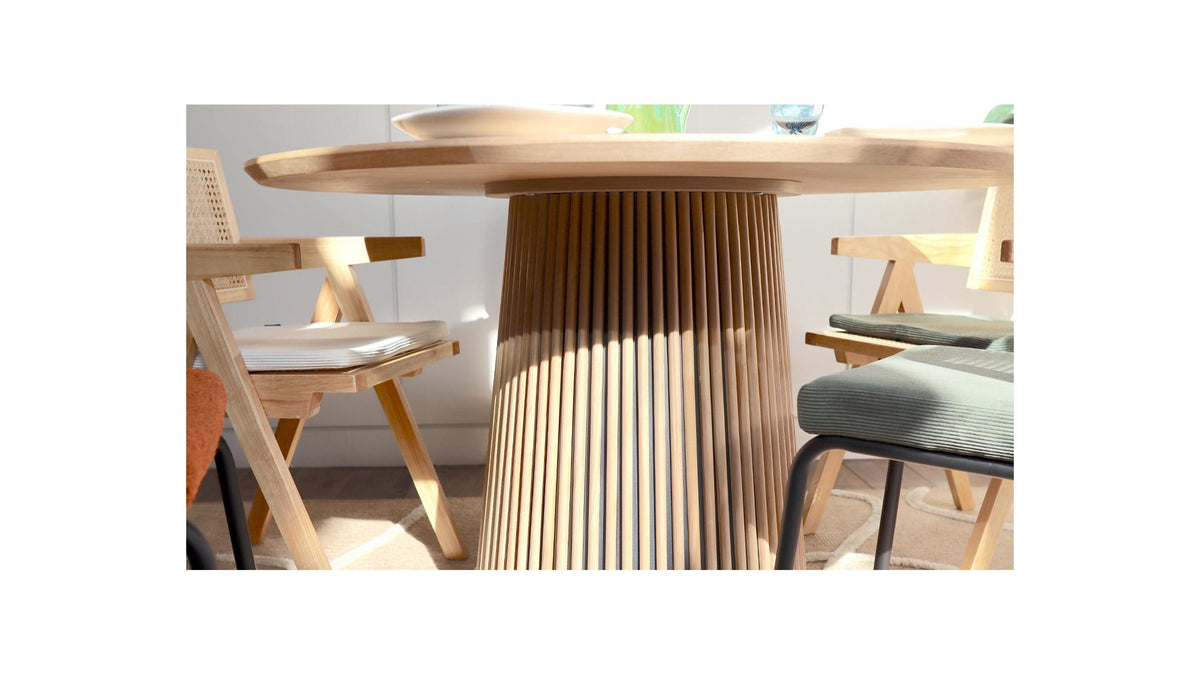Ada - Table à Manger Ronde en 4 Personnes - Diamètre 120 cm - Bois