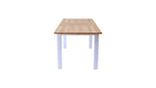 Lexi - Table à Manger Extensible Effet Bois 6/8 Personnes, Piètement 140/180 cm - Blanc