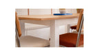 Lexi - Table à Manger Extensible Effet Bois 6/8 Personnes, Piètement 140/180 cm - Blanc