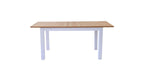 Lexi - Table à Manger Extensible Effet Bois 6/8 Personnes, Piètement 140/180 cm - Blanc