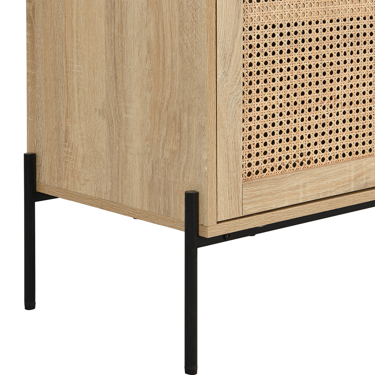 Iris - Credenza - Cannage Ed Effetto Rovere - Legno