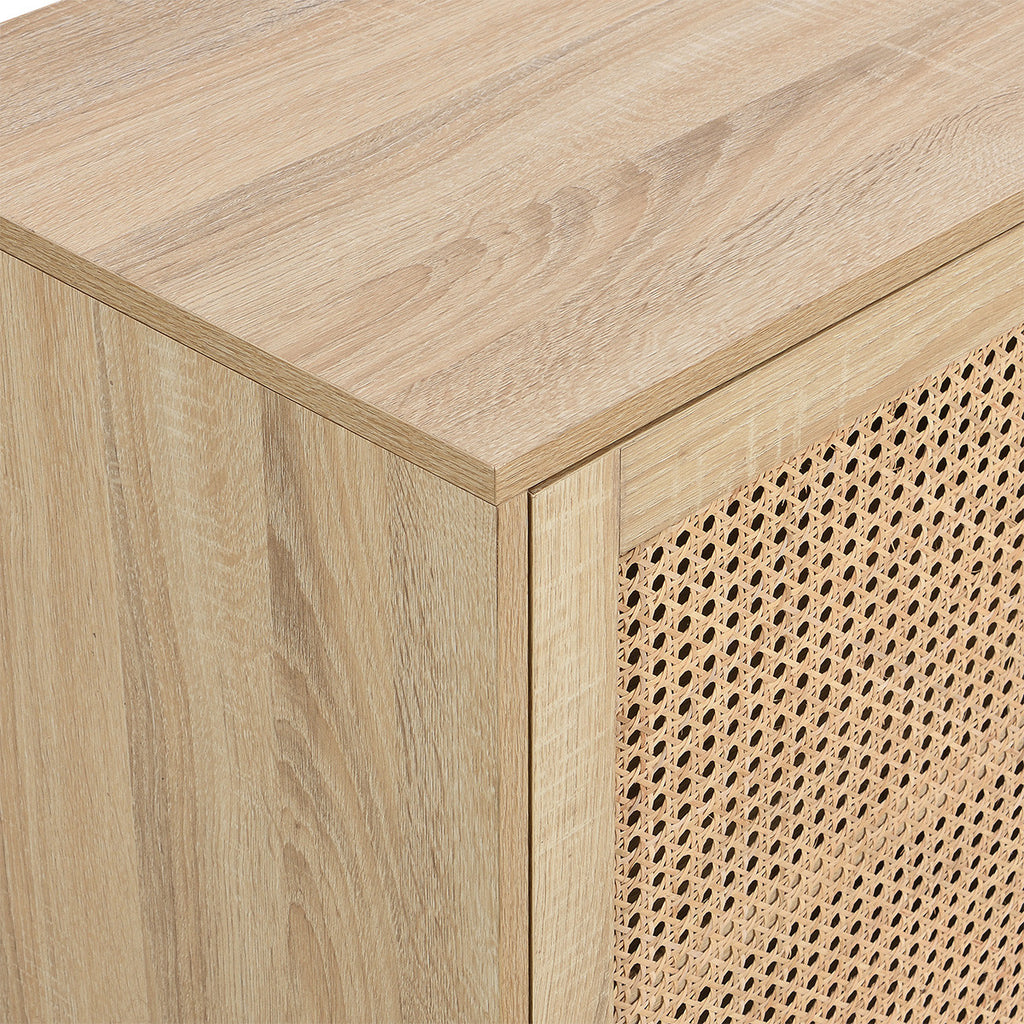 Iris - Credenza - Cannage Ed Effetto Rovere - Legno