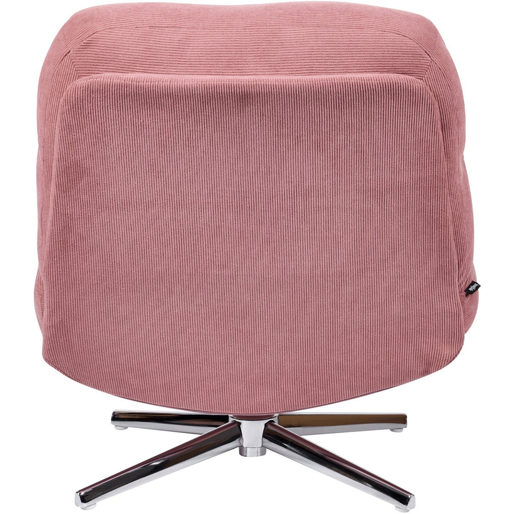 Julia - Fauteuil Pivotant - Velours Côtelé - Rose