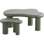 Wave - Set Of 2 Organic Nesting Coffee Tables - MDF - Green