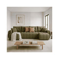 Alba - Panoramic Sofa Bed - Chenille Fabric - Olive Green