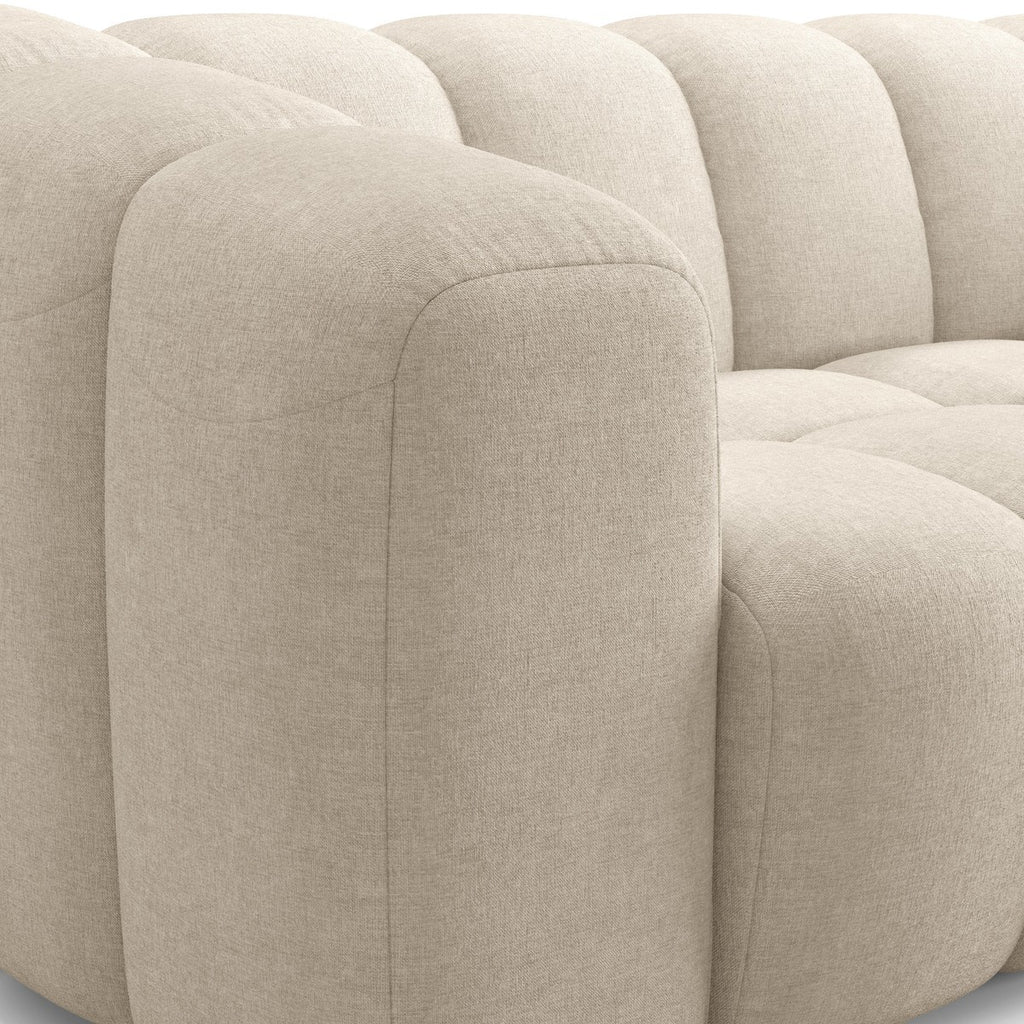 Belleville - Divano Trapuntato - Tessuto Ciniglia - Beige