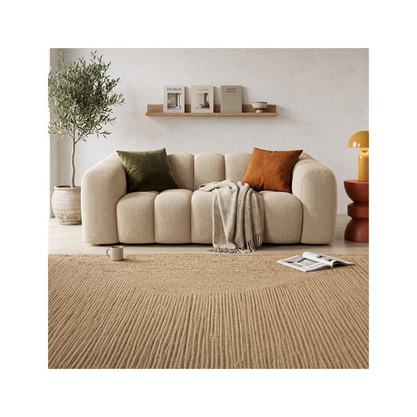 Belleville - Canapé Capitonné - Tissu Chenille - Taupe