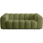 Belleville - Canapé Capitonné - Tissu Chenille - Vert Olive