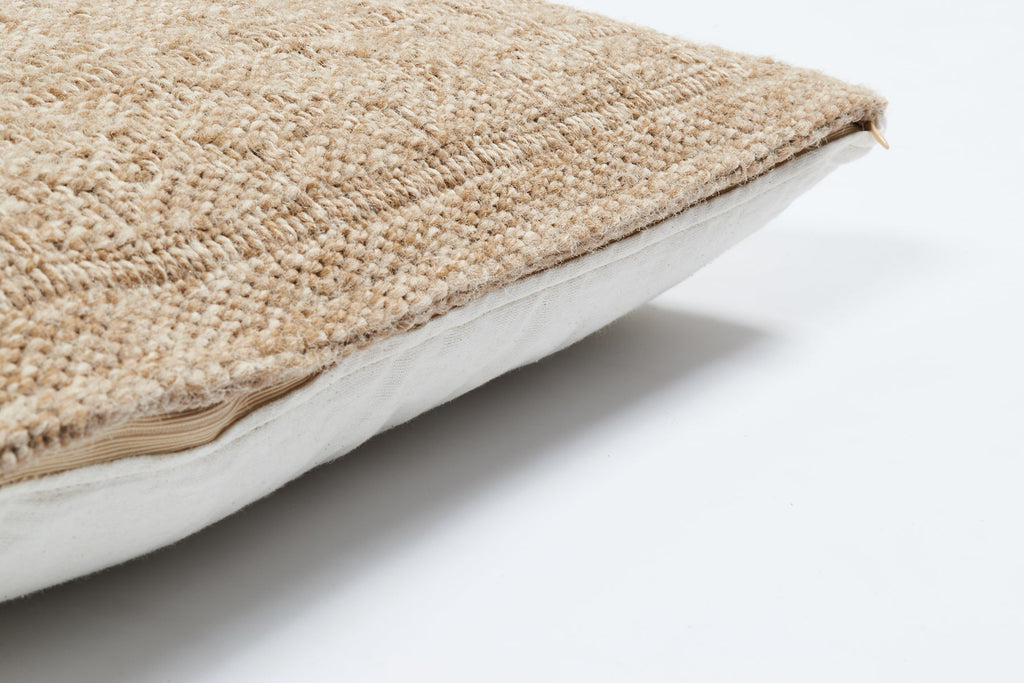 Beige natural jute effect cushion cover Nazar rugs