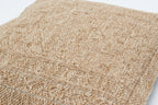 Beige natural jute effect cushion cover Nazar rugs