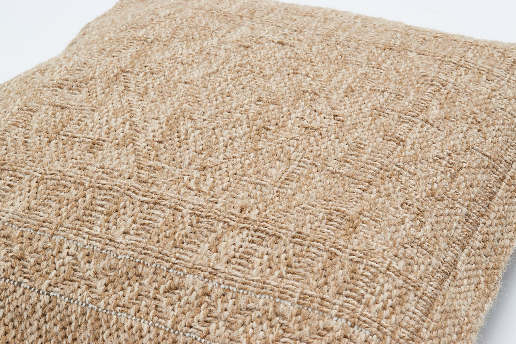 Beige natural jute effect cushion cover Nazar rugs