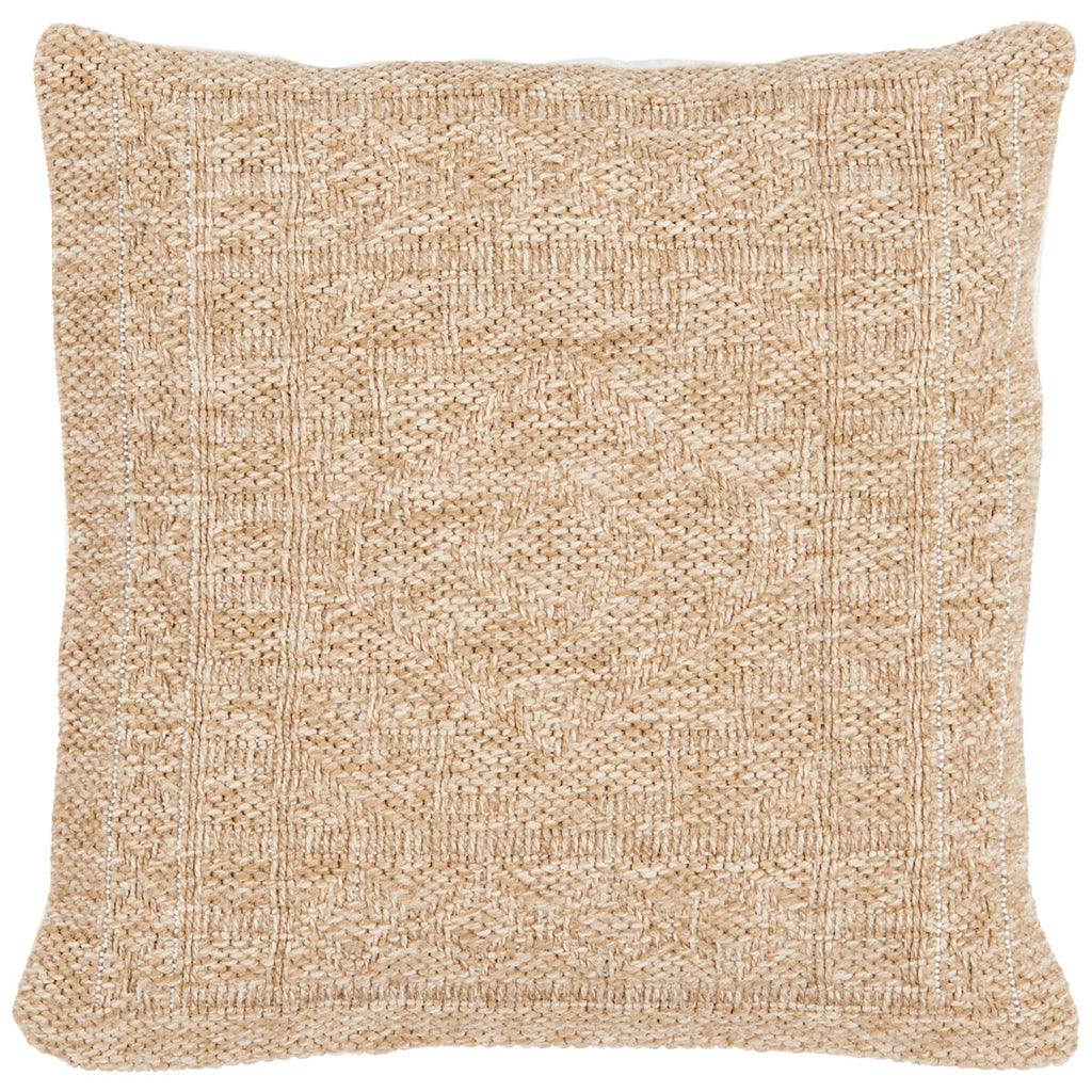 Beige natural jute effect cushion cover Nazar rugs