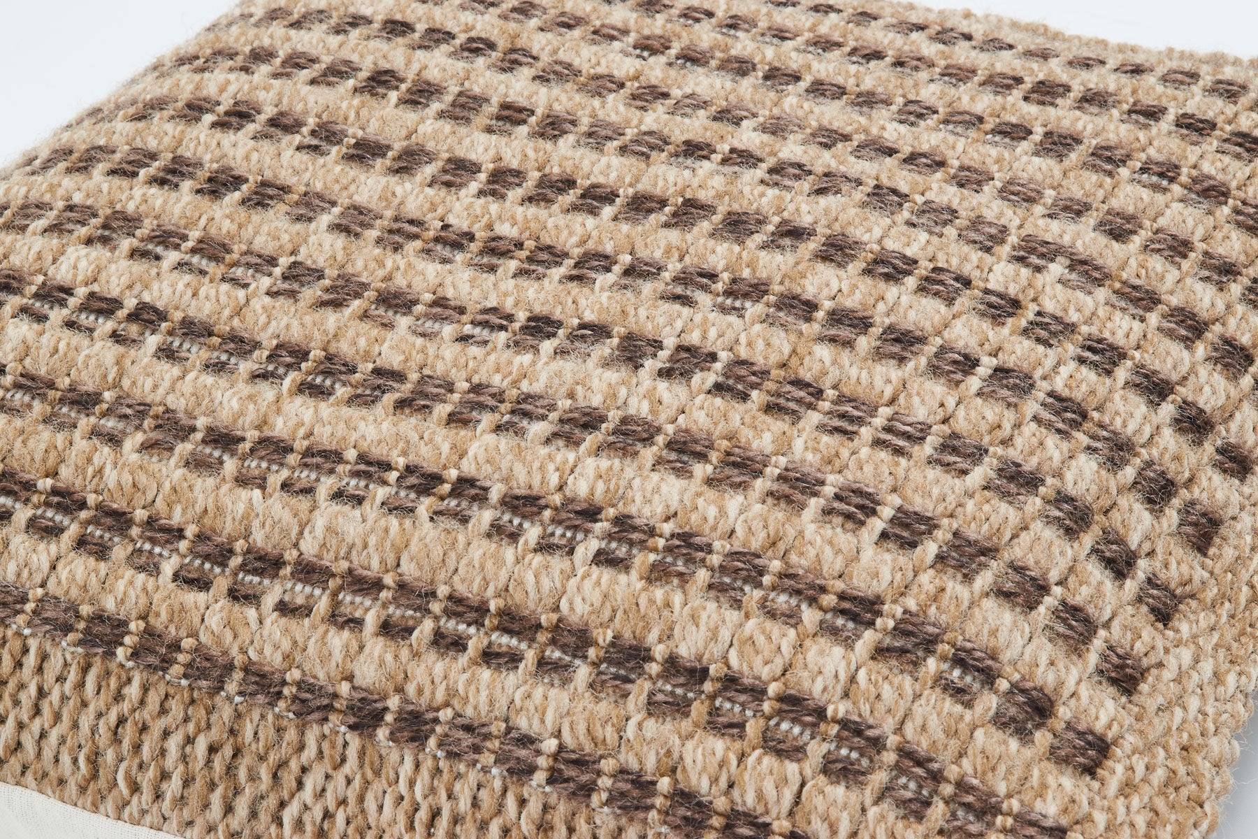 Funda de cojín efecto yute natural marrón Alfombras Nazar