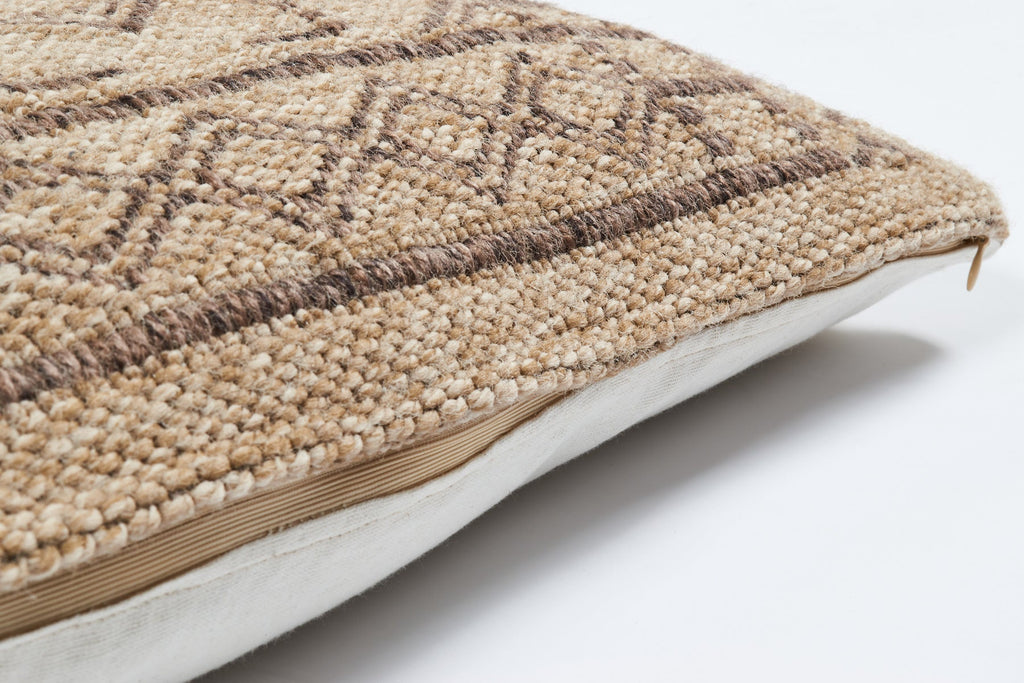 Funda de cojín efecto yute natural marrón Alfombras Nazar