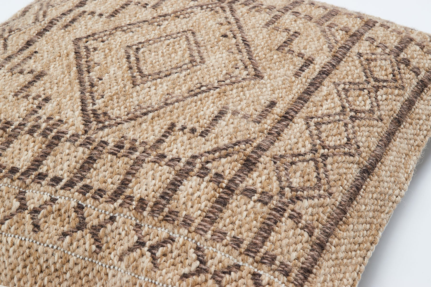 Funda de cojín efecto yute natural marrón Alfombras Nazar