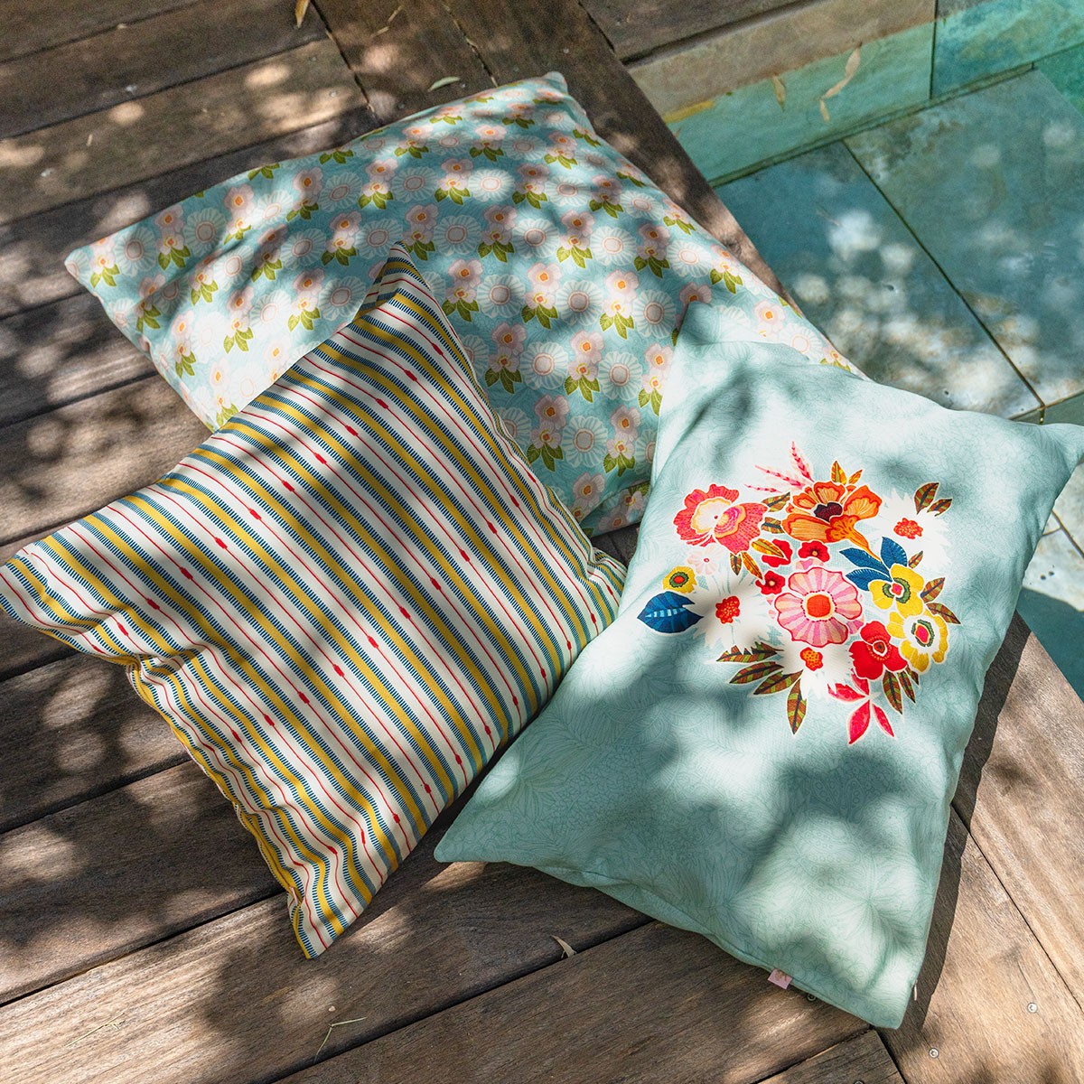 Kimiko - Housse De Coussin D'Extérieur - Celadon