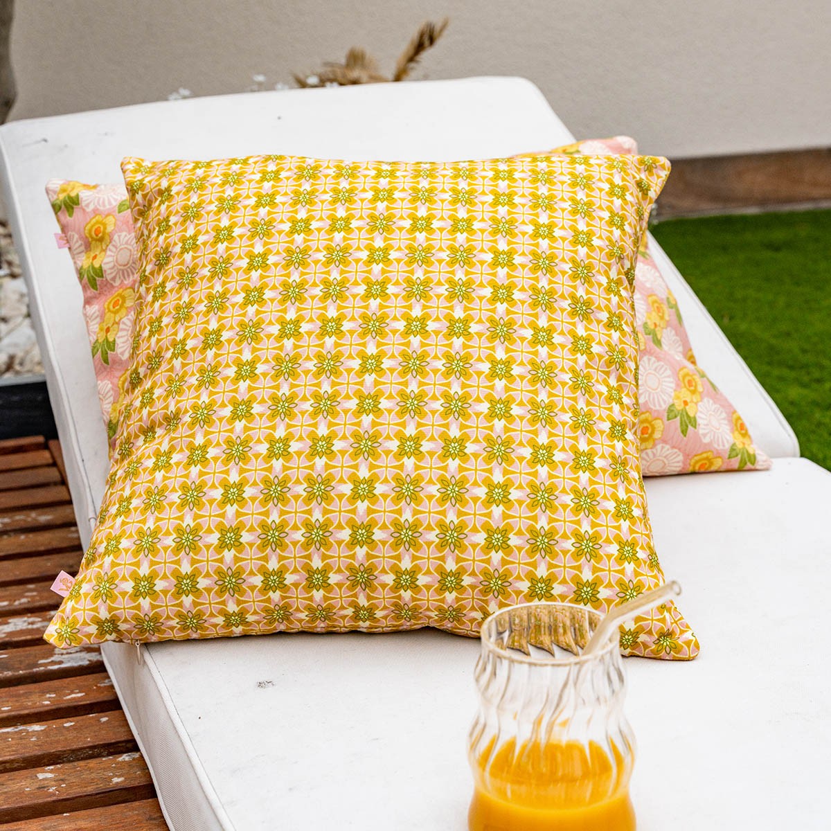 Nour - Housse De Coussin D'Extérieur - Ocre