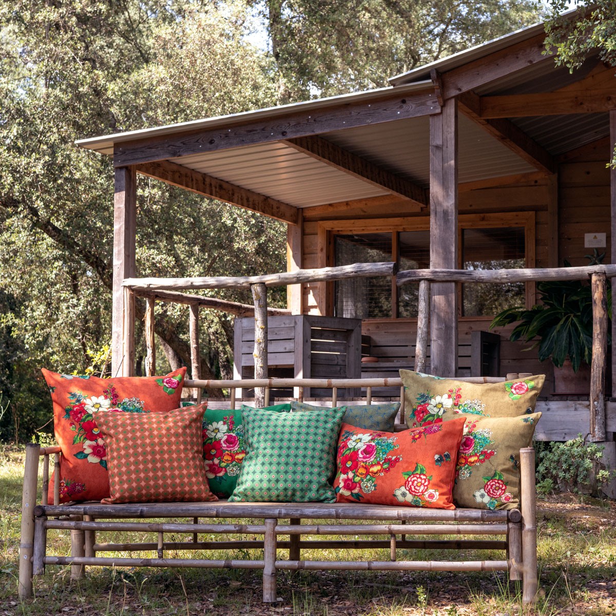 Hanami - Housse De Coussin Extérieur - Doré