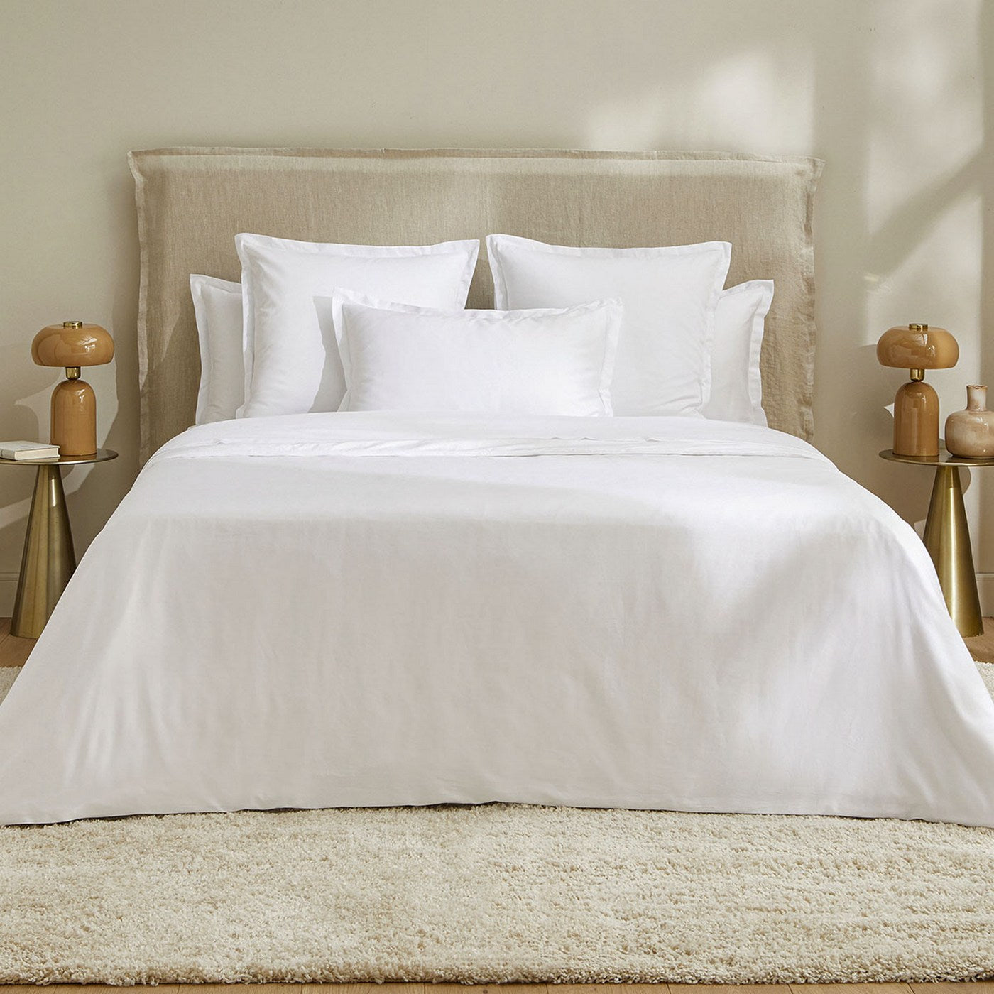 Satin Uni - Duvet Cover - White