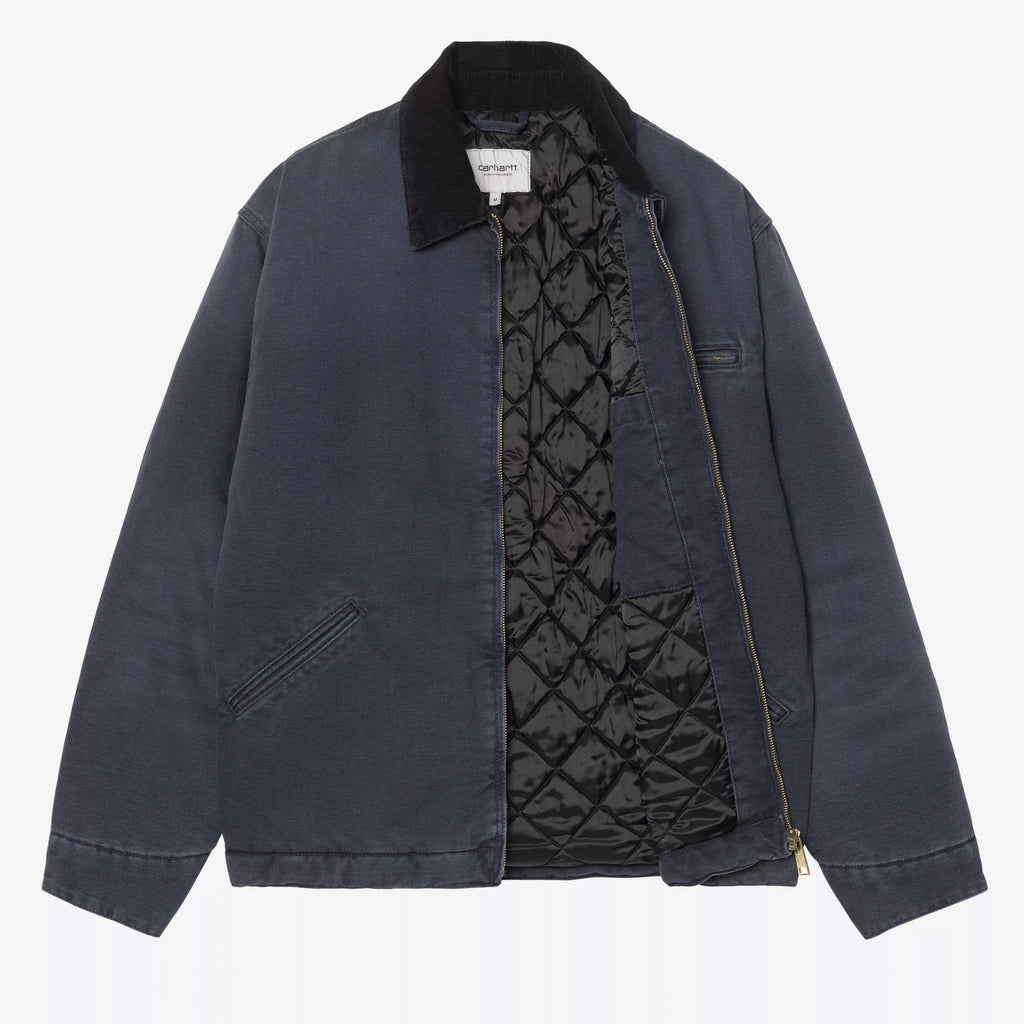 Carhartt Wip Corduroy-Collar Quilted Jacket - Bleu