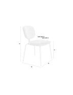 Button - Dining Chair - Polyester - Off White/Beige