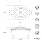 Oval Casserole Dish - Cream