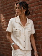 Gilet Mila Écru