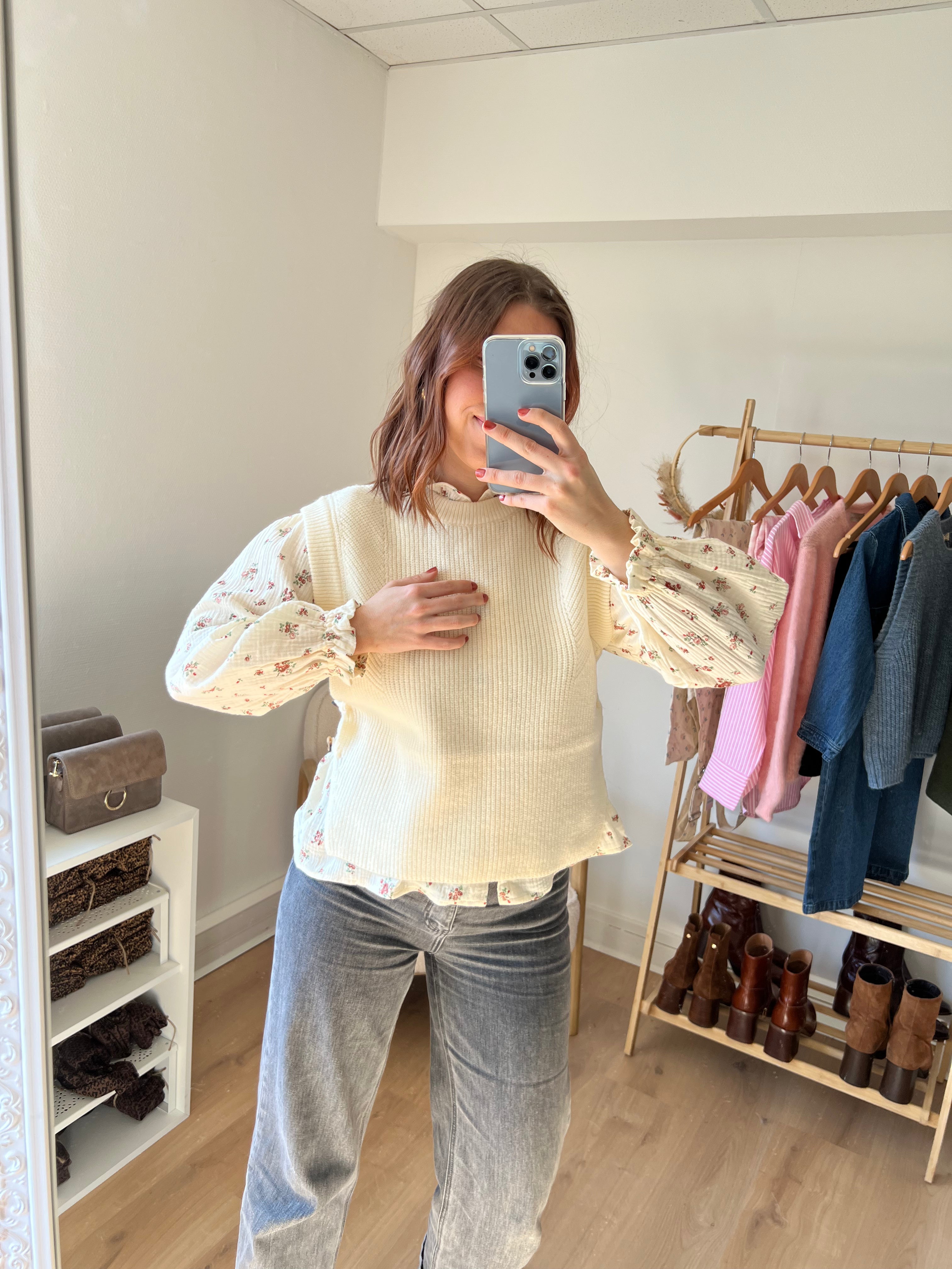 Pull Sans Manches Isaure - Écru