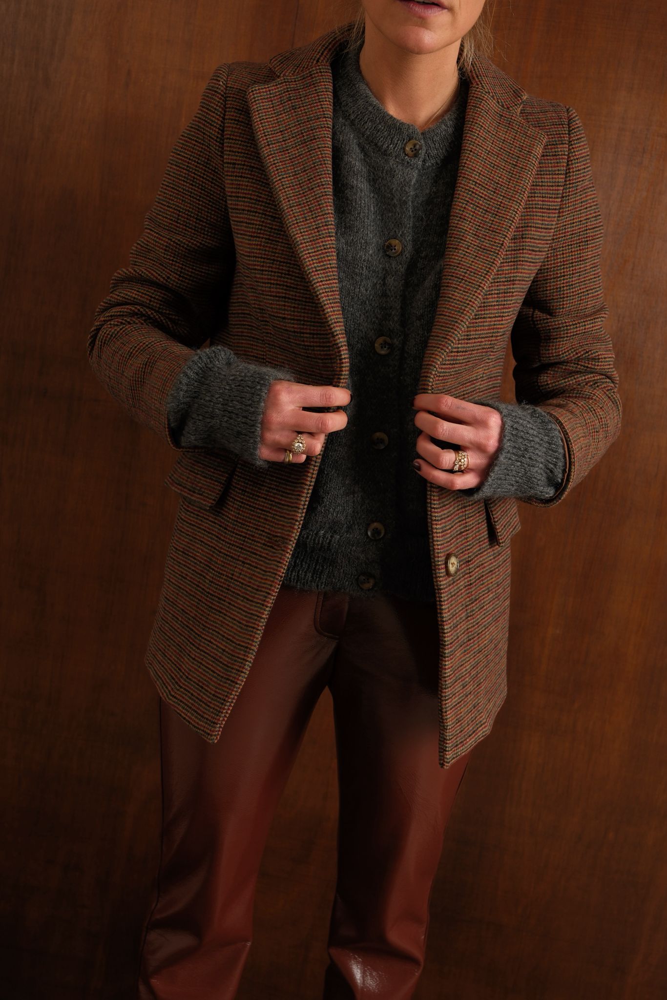 Blazer Gaspard Cuadros Marrón
