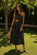Vestido Gaia - Negro/Blanco