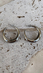 Moon Hoops Earrings