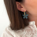 Créoles "Maria" bleu canard acier-Boucles d'oreilles-instants-plaisirs-Instants Plaisirs | Bijoux