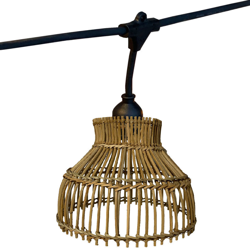 Amelia - Guirlande Filaire E27 - Rotin - Beige