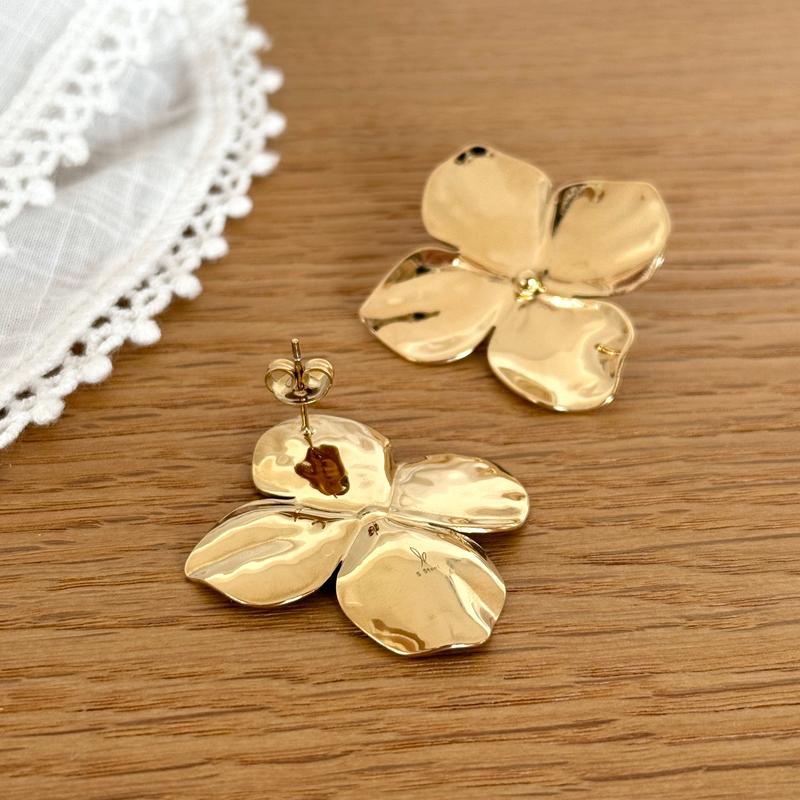 “Flore” steel earrings-Instants-Plaisirs-Instants Plaisirs earrings | Jewelry