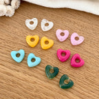 Coeur "Lovo" acétate-Boucles d'oreilles-instants-plaisirs-Nude-Instants Plaisirs | Bijoux