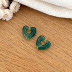 Coeur "Lovo" acétate-Boucles d'oreilles-instants-plaisirs-Vert-Instants Plaisirs | Bijoux