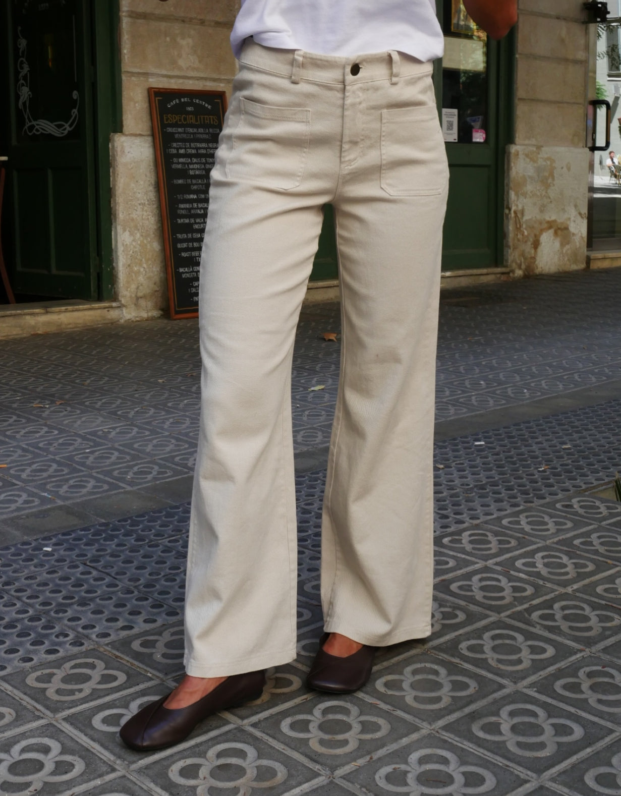 Vaqueros Valeria beige