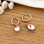 “Blossom” steel hoop earrings-Earrings-instants-plaisirs-Instants Plaisirs | Jewelry
