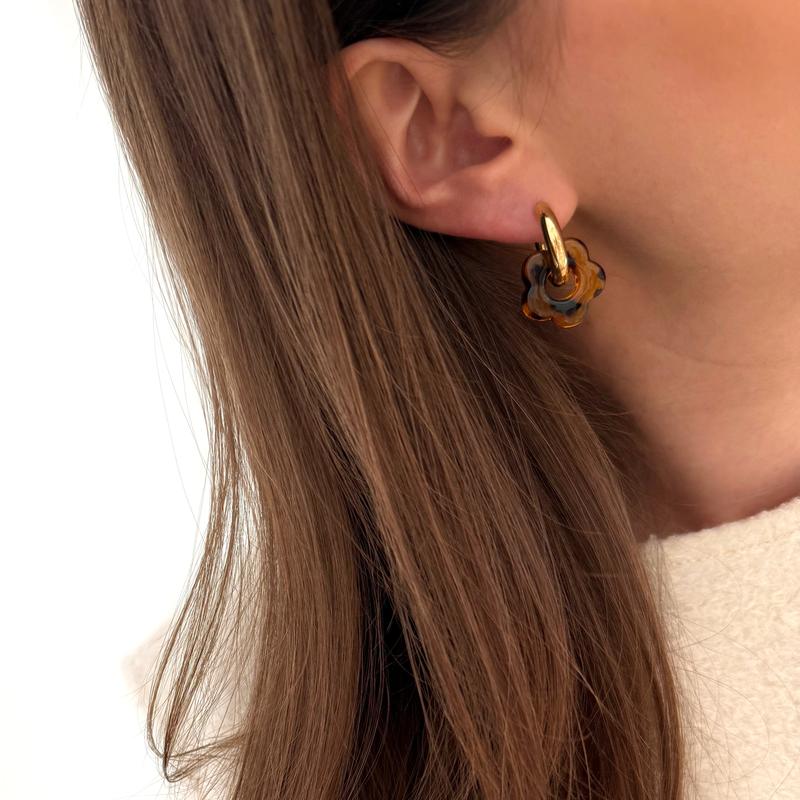 Pendientes Aros Acero Leopardo “Flora”