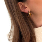 Pendientes Aros Acero Leopardo “Flora”