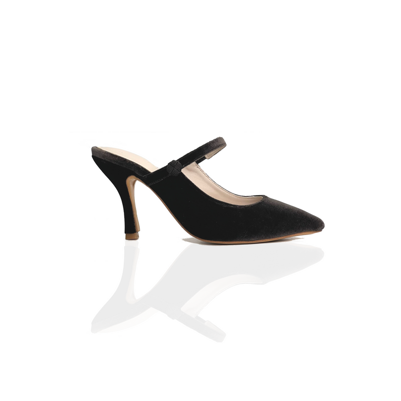 Mules Mary Jane Velvet 75