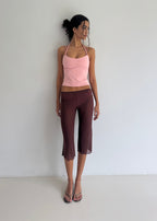Capri Mesh Trousers - Brown